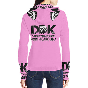 Womens Pink Zip Up Hoodie