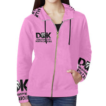 Load image into Gallery viewer, Womens Pink Zip Up Hoodie
